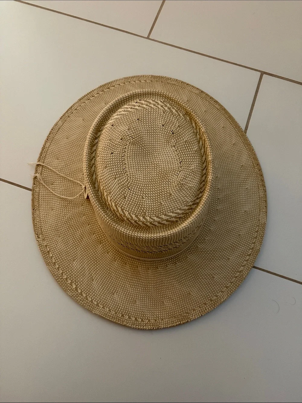 Stetson Natural Straw Boater Hat